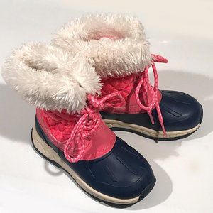 Carters Snow Boots Lace Up, Waterproof, Girls Pink - Size 11